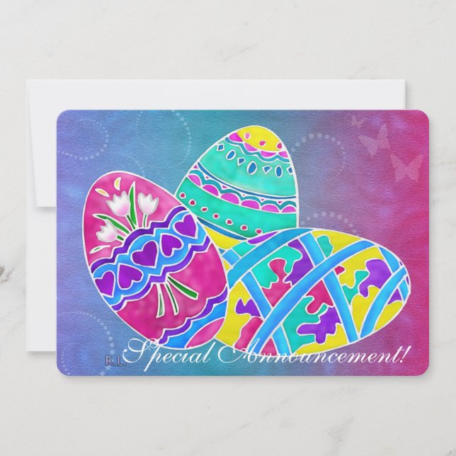 Convite Páscoas Europeias Art 5x7, PARTITY OG DECORAÇÃO (Frente)