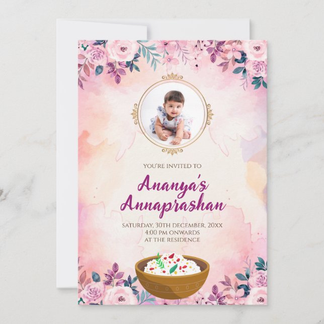 Convite Pasni convida a Primeira Cerimônia de Alimentação  (Frente)