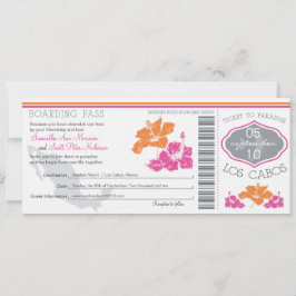 Convite Passagem de casamento para Los Cabos México