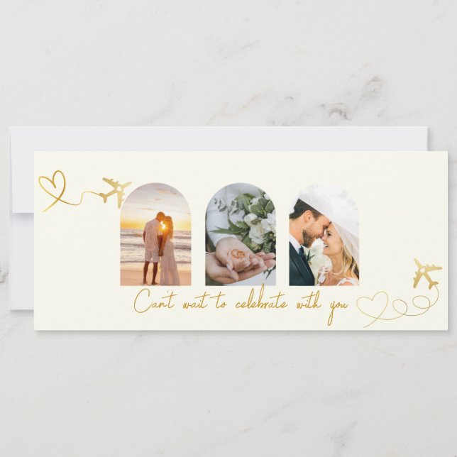 Convite Passagem de Embarque com Bilhete de Casamento com  (Verso)