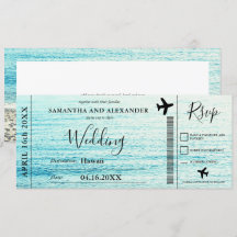 Passagem de embarque de avião de praia com roteiro