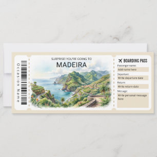 Convite Passagem de Embarque no Bilhete da Viagem da Madei