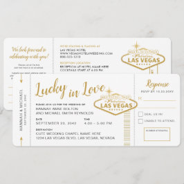 Convite Passagem de Embarque para Casamento em Las Vegas