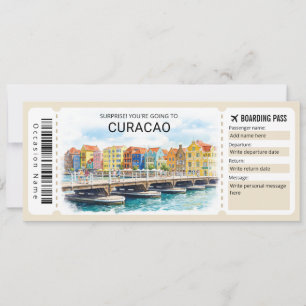 Convite Passagem de Embarque para Curaçao