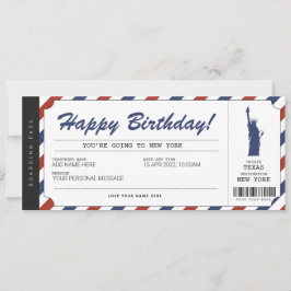 Convite Passagem de embarque para surpresa de viagem de No