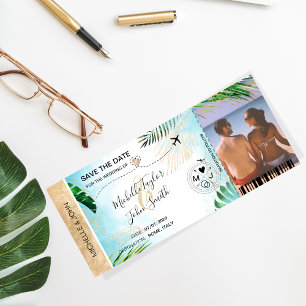 Convite Passagem de Embarque Salve a Data Mapa Mundial Fot