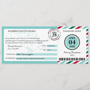 Convite Passagem de Natal no Canadá