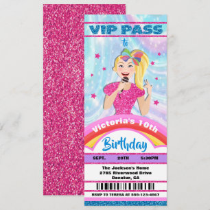 Convite Passagens de passagem para Pop Star Singer VIP Ani