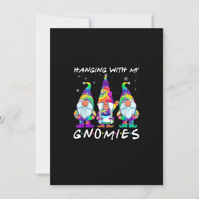 Convite Passando tempo com meus gnomos hippies amigos Chri (Frente)