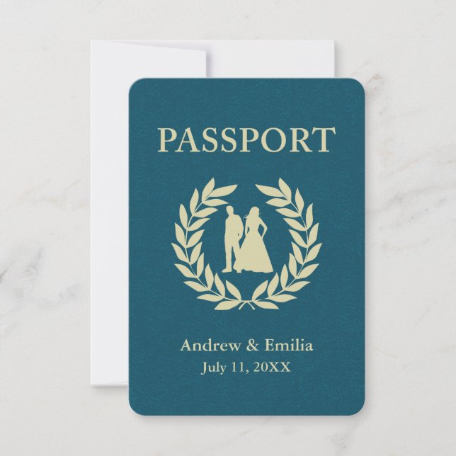 Convite passaporte de casamento (Frente)