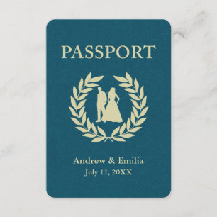 Convite passaporte de casamento