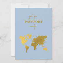 Passaporte de Casamento de Destino Mundial Azul Po