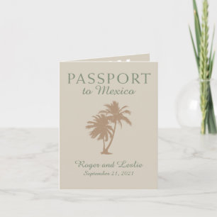 Convite Passaporte de Casamento em Puerto Vallarta México