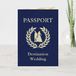 Convite passaporte de casamento no destino