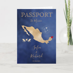 Convite Passaporte de Destino de Casamento Mapa Mundial Do
