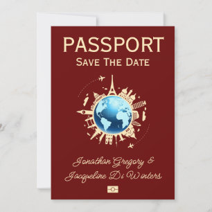Convite Passaporte De Destino De Diversão Personalizado Sa