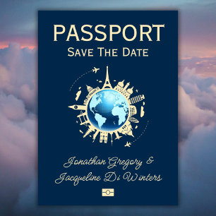 Convite Passaporte De Destino De Diversão Personalizado Sa