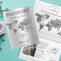 Passaporte de Destino World Map Silver