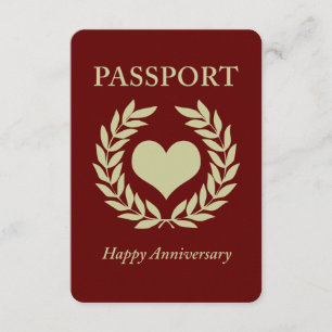 Convite passaporte de feliz aniversário