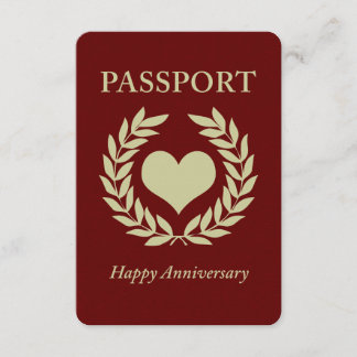Convite passaporte de feliz aniversário