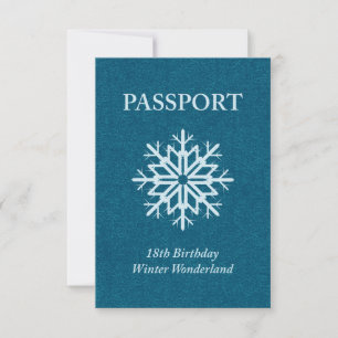 Convite passaporte de inverno para as maravilhas