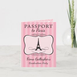 Convite Passaporte de Paris para Parada de Graduação do Gr