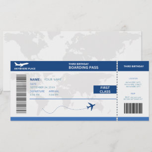 Convite Passaporte engraçado, passagem de embarque bilhete