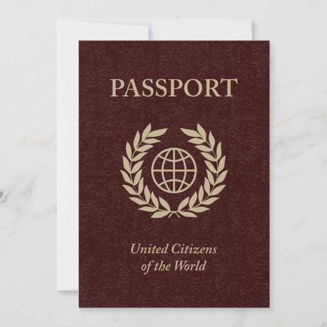 Convite passaporte marrom (Frente)