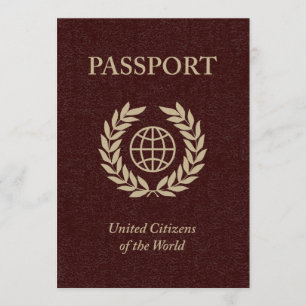Convite passaporte marrom