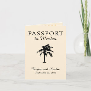 Convite Passaporte México Casamento de Palma