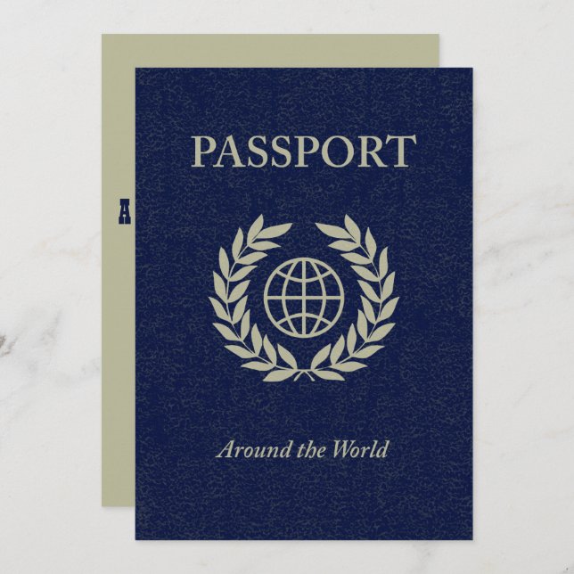 Convite passaporte mundial (Frente/Verso)