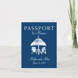 Convite Passaporte para Casamento no México