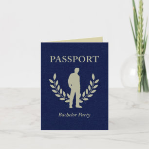 Convite passaporte para despedida de solteiro