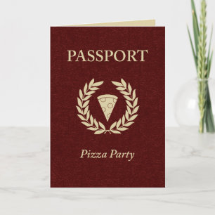 Convite passaporte pizza