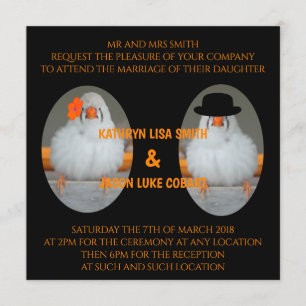 Convite Passarinho de zebra com casamento das citações do