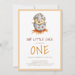 Convite Pássaro Bonito Atacando Primeiro Aniversário