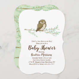 Convite Pássaro da Madeira Chá de fraldas