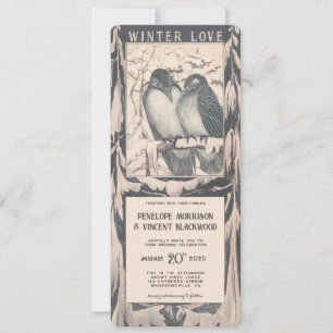 Convite Pássaro de Amor de Inverno - Casamento