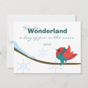 Convite Pássaro de inverno