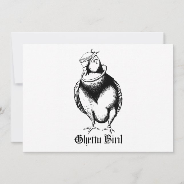 Convite Pássaro do gueto (Verso)