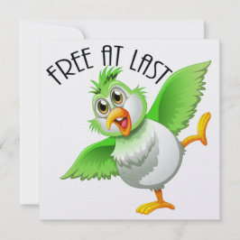 Convite Pássaro do Tempo da Festa - Livre No Último Convit