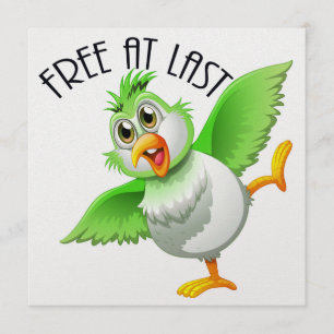 Convite Pássaro do Tempo da Festa - Livre No Último Convit