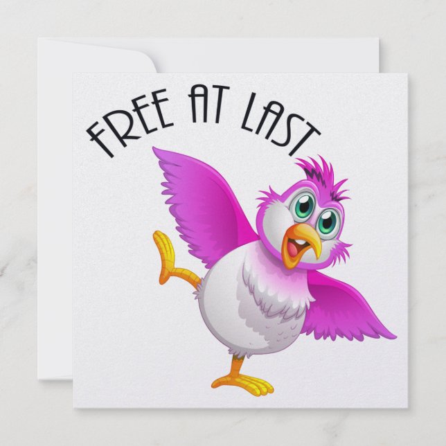 Convite Pássaro do Tempo da Festa - Livre No Último Convit (Frente)