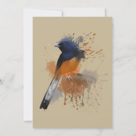 Convite Pássaro Shama Branco Acertado