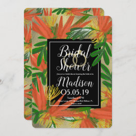 Convite Pássaro sofisticado de Folha de Paraíso