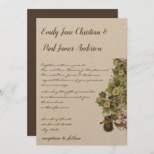 Convite Pássaros Amarrando Casamento de Fonte Azul de Aqua