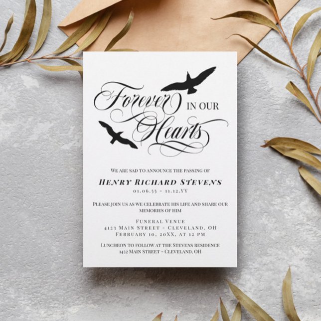 Convite Pássaros Assustadores Para Sempre Em Nossos Coraçõ (Criador carregado)