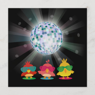 Convite Pássaros bonitos com as máscaras que dançam & q