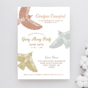 Convite Pássaros de Arte Folclórica Abrir Casa Saindo Fest