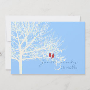 Convite Pássaros de neve PixDezines Queda Winter diy color